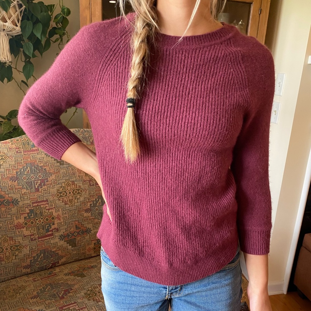JCrew maroon sweater size XS